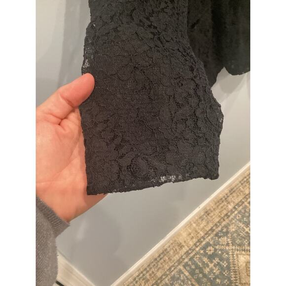 Womens Lace Blazer Sz 8 Whimsigoth Black Floral Gothic Romantic Feminine Jacket - Picture 8 of 10